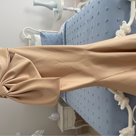 Badgley Mischka Strapless Champagne Mermaid Gown - Picture 14 of 15